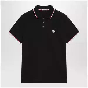 Moncler Navy blue short-sleeve polo shirt