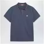 Moncler Light blue short-sleeve polo shirt