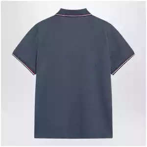 Moncler Light blue short-sleeve polo shirt