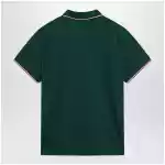 Moncler Olive green short-sleeve polo shirt