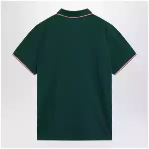 Moncler Olive green short-sleeve polo shirt