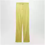Valentino Avocado-colored trousers in shiny silk blend