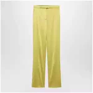 Valentino Avocado-colored trousers in shiny silk blend