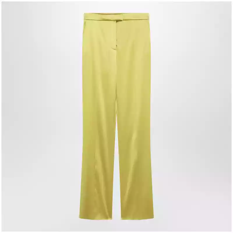 Valentino Avocado-colored trousers in shiny silk blend