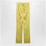 Valentino Avocado-colored trousers in shiny silk blend