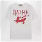 Valentino Ivory T-shirt with Panther print