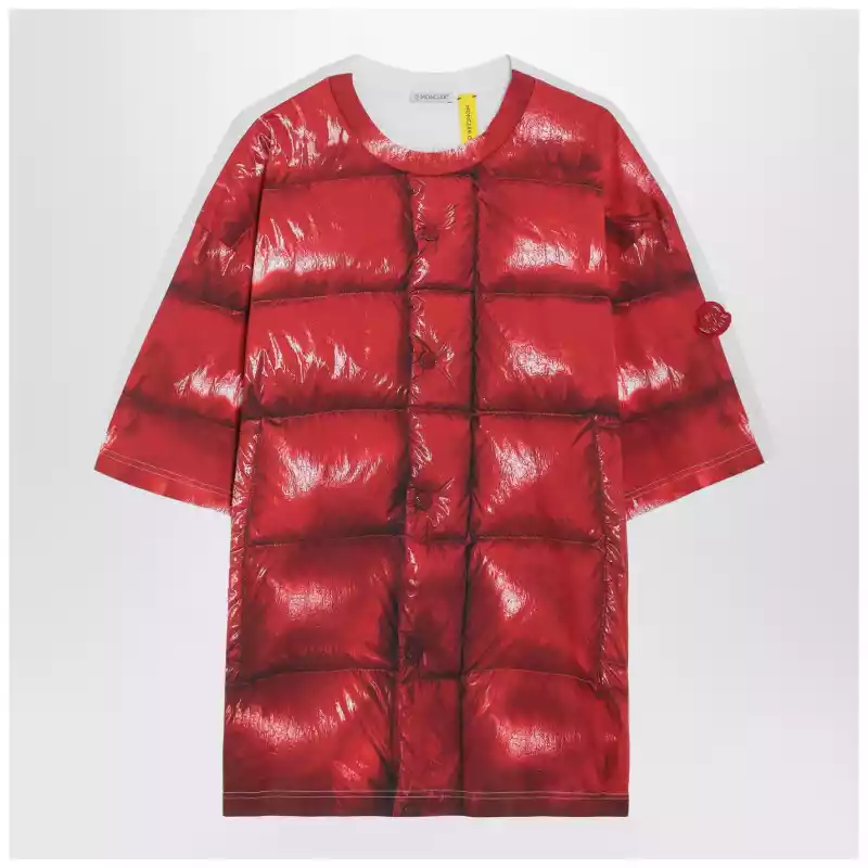 Moncler X A$AP Rocky Red cotton T-shirt with digital print