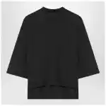 Moncler X Edward Enninful Black top with asymmetric hem