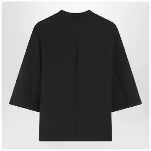 Moncler X Edward Enninful Black top with asymmetric hem