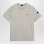 Moncler Light beige crewneck T-shirt with logo