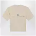 Moncler Grenoble White cotton-blend T-shirt with logo patch