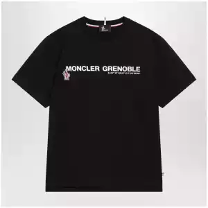 Moncler Grenoble Black T-shirt with logo print