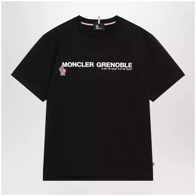 Moncler Grenoble Black T-shirt with logo print