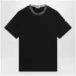 Moncler Black crewneck T-shirt with logo