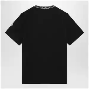 Moncler Black crewneck T-shirt with logo