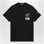 Moncler Navy blue T-shirt with logo print