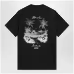Moncler Navy blue T-shirt with logo print