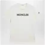 Moncler Ivory T-shirt with logo print