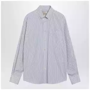 Valentino Ivory shirt with light blue and blue stripes