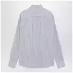 Valentino Ivory shirt with light blue and blue stripes