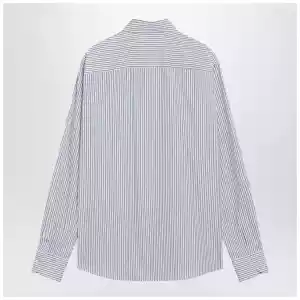 Valentino Ivory shirt with light blue and blue stripes
