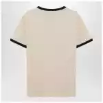 Valentino Butter-colored T-shirt with Panther print