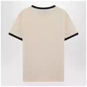 Valentino Butter-colored T-shirt with Panther print