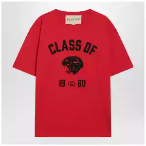 Valentino Red T-shirt with Panther print