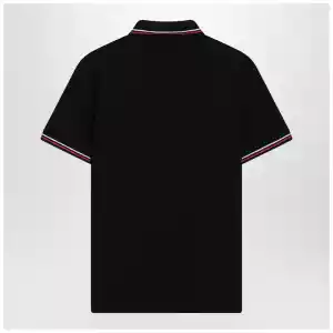 Valentino Black polo shirt with Vlogo Signature