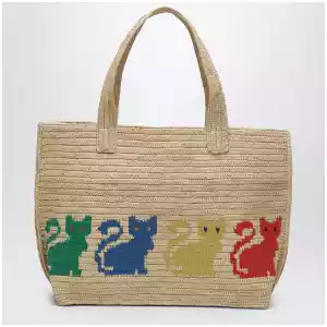 Valentino Garavani Large Raffiachat shopping bag in raffia