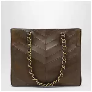 Valentino Garavani Laseine shopping bag in tundra green