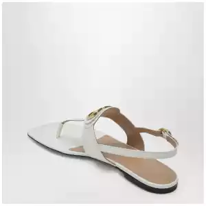 Valentino Garavani Ivory VLogo Signature Thong Sandals