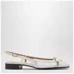 Valentino Garavani Valet Du Roi slingback ballerina ivory