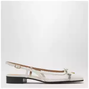 Valentino Garavani Valet Du Roi slingback ballerina ivory