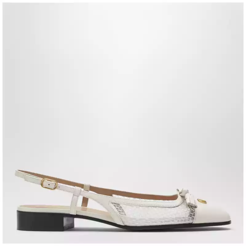 Valentino Garavani Valet Du Roi slingback ballerina ivory