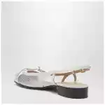 Valentino Garavani Valet Du Roi slingback ballerina ivory