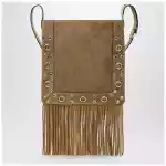 Valentino Garavani Beige Nellcôte bag in suede with fringes