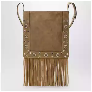 Valentino Garavani Beige Nellcôte bag in suede with fringes