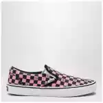 Valentino Garavani X Vans Slip-On Sneakers orchid pink/black with VLogo Checkerboard print