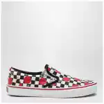 Valentino Garavani X Vans Slip-On Sneakers black/red with VLogo Checkerboard print and polka-dot detail