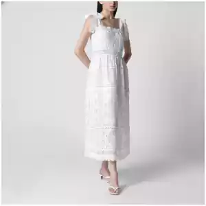 ZIMMERMANN Ivory Aster dress with lace trim