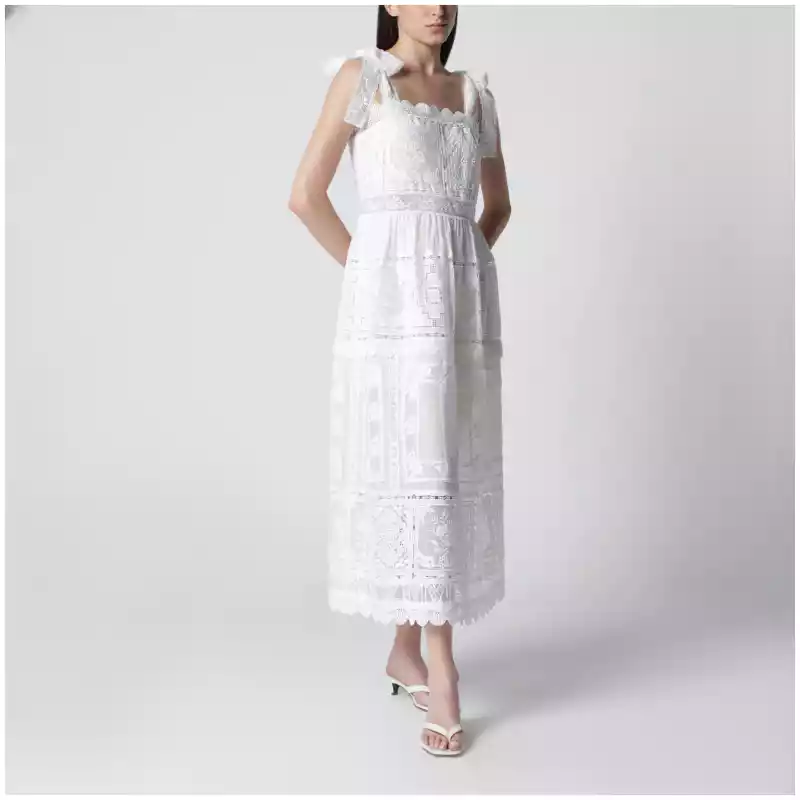 ZIMMERMANN Ivory Aster dress with lace trim