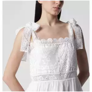 ZIMMERMANN Ivory Aster dress with lace trim