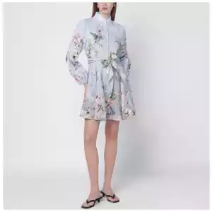 ZIMMERMANN Rebellion blue Aviary mini dress