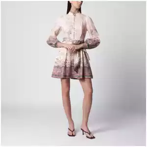 ZIMMERMANN Pink Paisley Alchemy mini dress