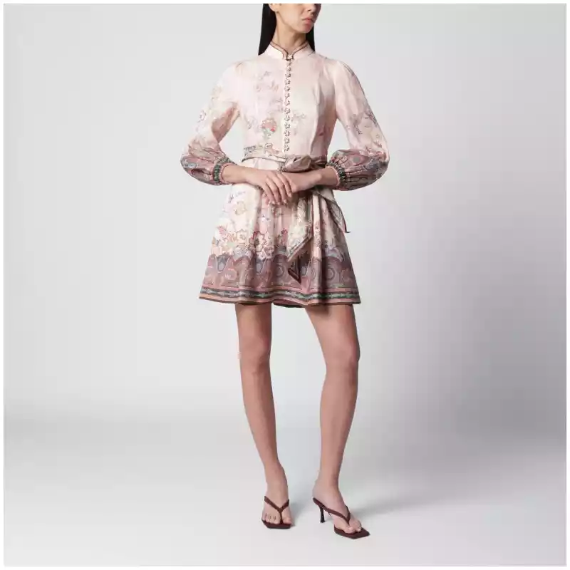 ZIMMERMANN Pink Paisley Alchemy mini dress