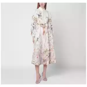 ZIMMERMANN Rebellion cream Aviary midi dress