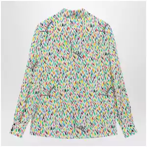 Valentino Multicolored silk blouse with lavallière