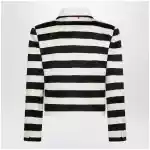 Valentino Vanilla/black striped jacket with maxi bow