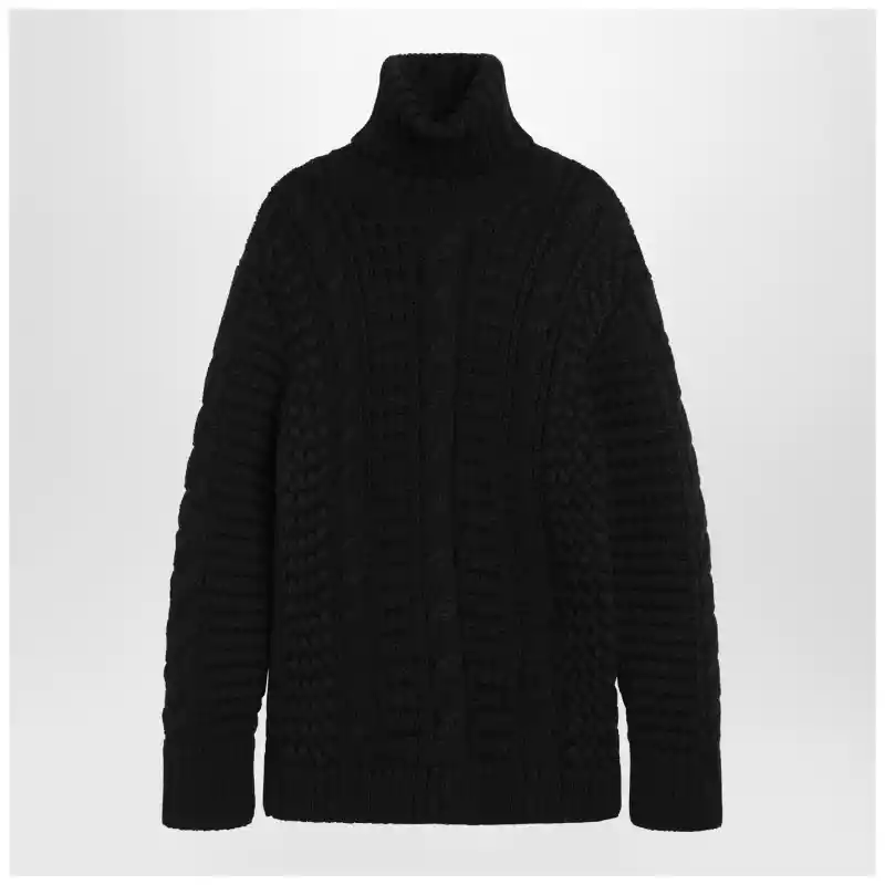 Moncler X Edward Enninful Black wool turtleneck sweater